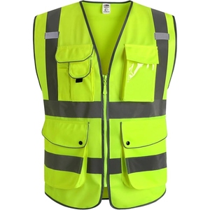 Gilet de sécurité réfléchissant haute visibilité personnalisé ANSI Classe 2, imperméable, multi-poches, pour la construction et la circulation - Product Image 1