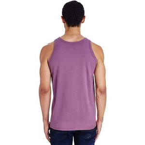Débardeurs pour hommes en polyester et coton, à séchage rapide, col rond, tricotés, pour le fitness, la gym et les entraînements, avec logo personnalisé sur le devant. - Product Image 5