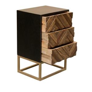 Modern Farmhouse Modular Solid Mango Wood Large Capacity 3 Drawer Flat Panel Cabinet Eco-Friendly Durable <b>Iron</b> Legs Living Room - Product Image 4