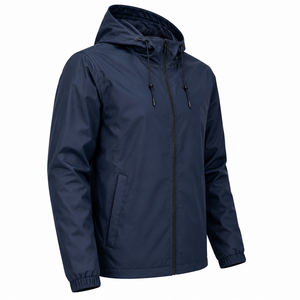 Chaqueta Impermeable de Alta Calidad para Hombre, con Capucha y Cremallera Completa, Cortavientos de Softshell para Exteriores, Color Sólido - Product Image 3