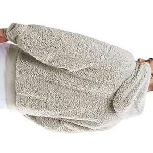 Sudadera con Capucha de Forro Polar Sherpa para Hombre, Sudadera con Capucha Acogedora de Felpa, Manga Larga, Informal, para Otoño e Invierno - Product Image 3