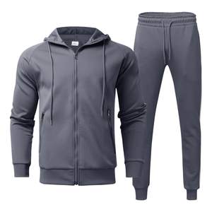 Survêtements pour hommes tendance, manches longues et coupe ajustée, en tissu léger pour adultes, respirants et à séchage rapide, OEM - Product Image 1