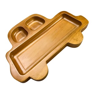 Assiette ronde en bois pour bébé à motif animal classique, résistante à la chaleur, réutilisable, écologique, passe au lave-vaisselle, pour un usage domestique - Product Image 3