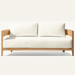 Garden <b>sofa</b> with teak <b>wood</b> <b>frame</b> and soft foam for sitting, modern design, suitable for indoor use, durable - Product Image 5
