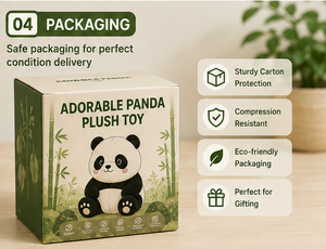 Peluche de Panda, Adorable Muñeco de Peluche de Panda, Juguete de Animal Suave y Acogedor, Almohada Kawaii, Regalo para Niños, Decoración de Guardería, Oso de Peluche - Product Image 5