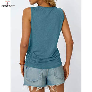 Débardeur pour femme en coton 100% tricoté à séchage rapide, personnalisable, pour l'été - Product Image 4