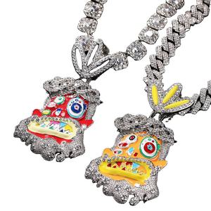 Colgante de Plata de Ley 925 con Moissanita en Forma de Conejo, Dije en Blanco Tono Plata para Fabricación de Joyas - Product Image 1