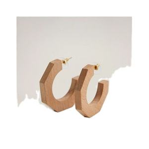 Vintage Different Shape <b>Wooden</b> Handmade Earrings Shell Jewelry <b>Wicke</b> Straw Pendant Earrings Handmade Woven Earrings - Product Image 1