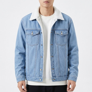 Chaqueta vaquera vintage para hombre con forro de sherpa, OEM personalizada, al por mayor, estilo streetwear, tipo camionero, fabricante. - Product Image 1