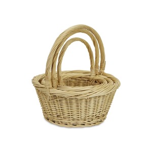 Set of 3 nestable round rattan <b>baskets</b> Handmade Storage <b>Basket</b> Wholesale eco-friendly Made in Viet Nam - Product Image 3