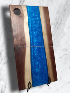 เขียงเรซินอีพ็อกซี่ใสทรงสี่เหลี่ยมผืนผ้าหรูหราเขียงไม้มะม่วงออกแบบได้ตามต้องการ - Product Image 3