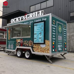 High Quality Factory Price Aluminum Frame <b>Rust</b> Resistant for Retro Style Canteen Trailer Burger Candy Chips Mobile Food - Product Image 4