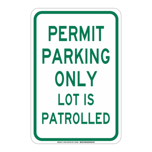 Panneau de signalisation Brady en plastique « Parking autorisé uniquement » pour les zones extérieures - Product Image 1