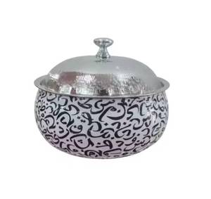 Plat de service en acier inoxydable noir mat, chauffe-plat perforé, casserole en maille, plat de buffet, plat de service pour traiteur, marmite émaillée - Product Image 4