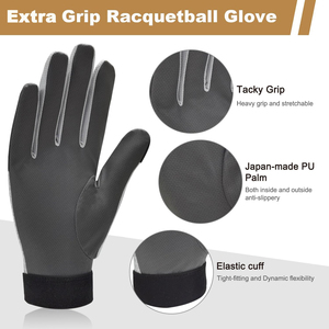 Gants de racquetball en gros, couleur personnalisée, cuir véritable, vêtements de sport pour jeunes avec design et taille personnalisés - Product Image 3
