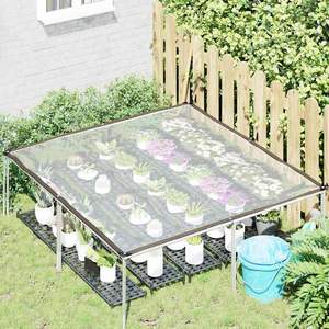 Bâche transparente avec œillets 6,6x6,6' en polyéthylène - Product Image 2