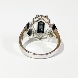 2 Carat Black <b>Emerald</b> Cut Moissanite <b>Ring</b> 925 Sterling <b>Silver</b> Made To The Customized Size Gift For Her - Product Image 2