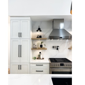 Vietnam Modular <b>Cupboards</b> Custom CANA Assemble Project Soft White Wooden Shaker Kitchen Cabinet With Island <b>Sink</b> Station - Product Image 3