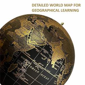 Globo terráqueo de escritorio moderno de primera calidad, elegante mapa del mundo y globo geográfico moderno, educativo y decorativo - Product Image 3