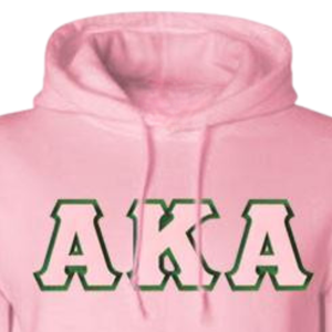 Sudadera con Capucha AKA con Letras Griegas, Sudadera de Felpa Premium, Ropa Personalizada para Hermandades, Sudadera Informal con Capucha para Mujer, Rosa Verde - Product Image 6