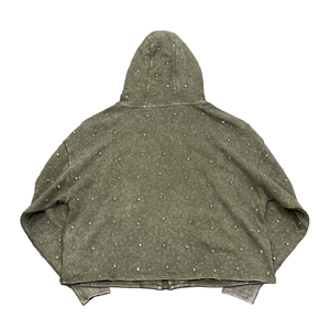 Sudadera con Capucha Personalizada con Estampado de Diamantes de Imitación para Hombre, 370GSM, Felpa de Algodón, Sudadera de Moda de Invierno, Sudadera con Capucha Estilo Urbano OEM - Product Image 6