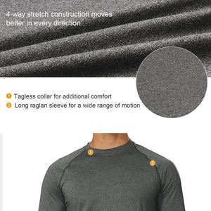 High Quality Breathable Anti Bacterial Quick Dry Long Sleeve Compression Gym <b>Men's</b> <b>Shirts</b> Trending Custom Logo Plain <b>Shirt</b> - Product Image 6