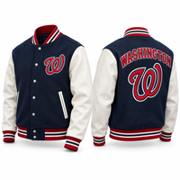 Blousons de baseball personnalisés pour événements, vêtements promotionnels d'équipe, options de décoration avec lettres, numéros, monogrammes et détails appliqués
