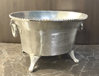 Seau à glace multifonctionnel contemporain en aluminium pour vin, refroidisseur de bouteilles, capacité personnalisée, logo pour fêtes et mariages