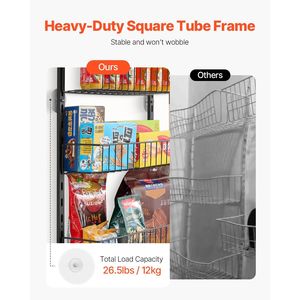 Organizzatore per Dispensa a 8 Livelli in Acciaio Resistente, Porta Spezie da Appendere con Staffa Regolabile per Parete, Organizzazione Cucina - Product Image 4