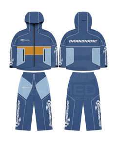 Chándal 100% nailon de 2 piezas, pantalón y chaqueta con capucha, logotipo DTF, líneas reflectantes de malla en el interior, chándal cortavientos - Product Image 6