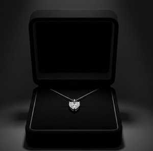 Pendentif en or 14 carats certifié avec diamant solitaire en forme de cœur [0,25 ctw] - Product Image 1