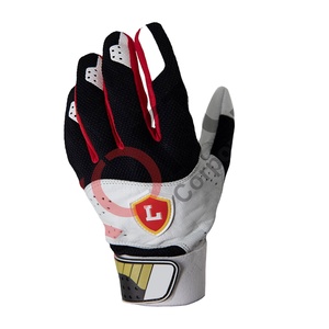 2026 Design Genuine Durable Leather Baseball Batting Gloves Short Cuff Silicone Print PVC Rubber Strap Custom Logo Color XL/XXL - Product Image 1