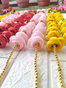 Guirnaldas de boda Mala Nikah para novia y novio, guirnalda de peonías hecha a mano para boda india, Varmala de rosas, Jaimala y guirnalda de rosas rojas. - Product Image 4