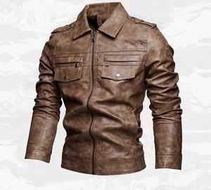 Chaqueta de Motocicleta Personalizada para Hombre, Ajustada, de Invierno, de PU, con Cremallera Frontal, Casual, Impermeable y Resistente al Viento - Product Image 1