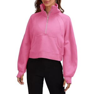 Sweat-shirts pour femmes de style nouveau, de haute qualité, pour l'hiver, avec logo personnalisé imprimé sur le devant, 100% coton, vente en gros, coupe classique - Product Image 1