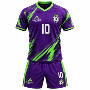 Conjunto de Camiseta y Pantalones Cortos de Fútbol Sublimados Personalizados, Uniforme de Equipo de Fútbol, Ropa Deportiva Transpirable de Secado Rápido, Tejido de Alto Rendimiento, OEM ODM - Product Image 1