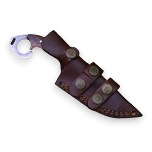 Couteaux à dépecer fiables en acier de Damas avec lame courbée pour la chasse, le dressage sur le terrain, le camping, le bushcraft et la survie en milieu sauvage - Product Image 4
