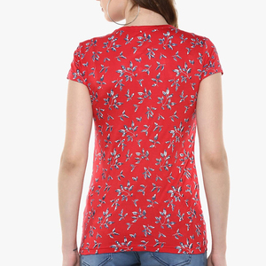 Camiseta de Lona Personalizada para Mujer, Casual, de Invierno, con Estampado por Sublimación en el Cuello, Transpirable, de Secado Rápido, Alta Calidad, Precio Económico - Product Image 2