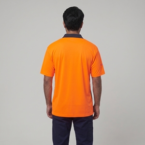 เสื้อโปโลแบบสะท้อนแสง สีส้มกรมท่า เสื้อทำงานแบบมองเห็นได้ชัดเจน ระบายอากาศได้ดี มีกระเป๋าเสื้อ  รับสกรีนโลโก้ ชุดยูนิฟอร์มทำงาน ออสเตรเลีย - Product Image 5