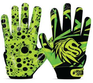 ถุงมือฟุตบอล Vortex Grip แบบเต็มนิ้ว น้ำหนักเบา ยึดเกาะได้ดี สำหรับผู้รับ  ผู้ใหญ่ เด็ก สีดำ สีเขียว ใช้ได้ทั้งชายและหญิง สำหรับฤดูหนาวและกิจกรรมกลางแจ้ง - Product Image 1