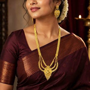 Ensemble de bijoux de mariée Rani Haar de style Dubaï en or rempli de 14K, 18K, 24K, colliers de mode au design traditionnel, vente en gros - Product Image 3