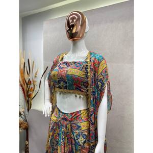 Beaux ensembles pour femmes-Blouse de fête-Bas et Koti Élégant et élégant - Product Image 2