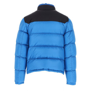 <b>Men</b> <b>Blue</b> Down Puffer Jacket Stand Collar Color Blocking Windproof Winter Coat Casual Regular Fit Zipper Closure - Product Image 6