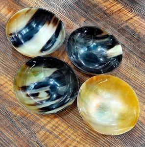 Bol de service impérial en corne de buffle, pièce de présentation culinaire artisanale haut de gamme, élégante pièce décorative pour l'hôtellerie - Product Image 4