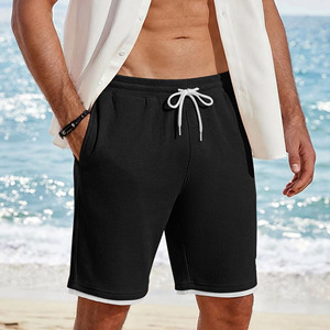 Shorts de jogging vintage délavés et déchirés pour homme, style streetwear, effet soleil et acide, pour le sport et l'extérieur - Product Image 1