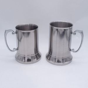 Chope à bière en métal à double paroi de 450 ml et 580 ml avec poignée de luxe en alliage de zinc - Product Image 3
