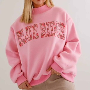 Blue Ridge Custom <b>Mock</b> <b>Neck</b> Sweatshirt Cotton Fleece Fraternity Sorority Chenille Letter Embroidery - Product Image 6
