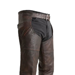 2026 Premium Quality Customized Logo Horse <b>Riding</b> Western Style Full Leather <b>Chaps</b> Lightweight Men OEM/ODM Service Wholesale - Product Image 3