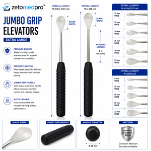 Curetas Jumbo Grip Extra Grandes de 7 mm a 17 mm ZETOMEDPRO - Product Image 4