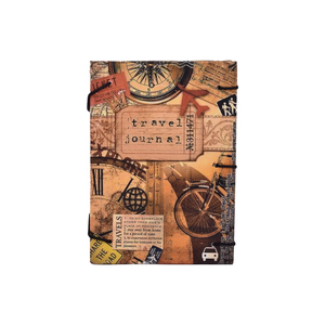 A5 Vintage Travel Journal Design Handmade Paper <b>Notebook</b> Elastic Lock <b>Diary</b> 200 Pages Double Side Writing Eco Friendly Planner - Product Image 2